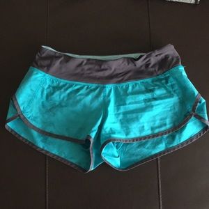 Tie Dye Lululemon Speed Shorts.
